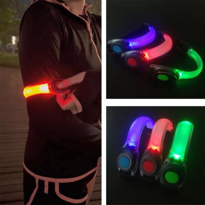 LED Light Up Armband High Visibility Outdoor Sports Flashing Luminous Safety Band Adjustable Night Walking Running Riding Glow Arm Strap