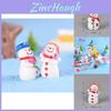Cute Resin Christmas Scene Decoration Couple Playing With Snow For Potted Plant Decor