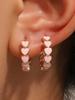 1pair Love Ear Buckle Earrings, Sweet And Cool Minimalist Earrings, Versatile And Personalized Earrings For Girls