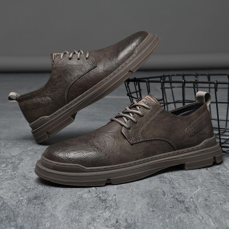 Pánské boty z pravé kůže Pohodlné neformální mokasíny Pánské ploché boty