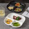 Ceramic Portion Regulation Plate With 3 Compartments Divided Breakfast Dinner Plate Appetizers Platter Dessert Serving Dish