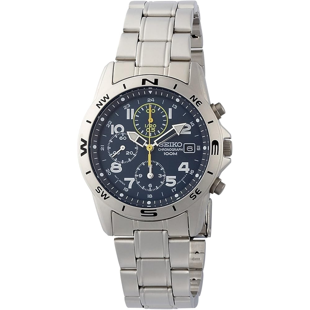 Seiko Import SND379P Men s Watch Overseas Model Stainless Steel Quartz Analog Timepiece
