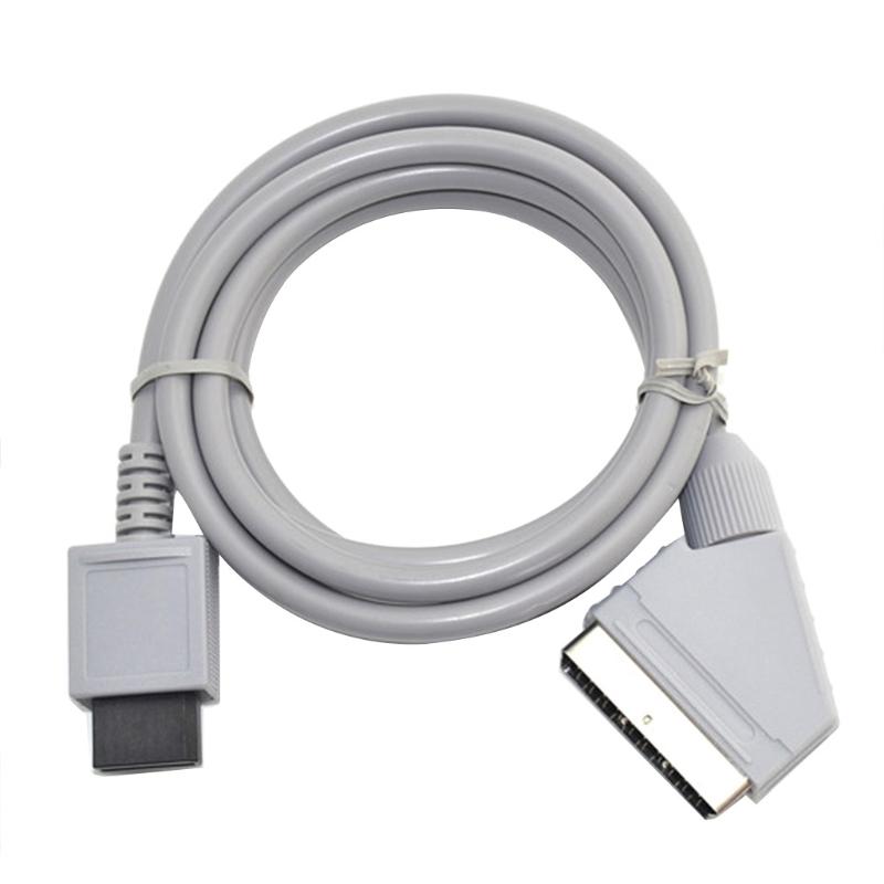 1.8m RGB Scart Video TV AV Cable Cord for WII NTSC / PAL / Game Console
