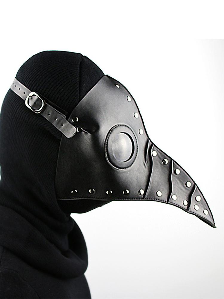 Grappig Middeleeuws Pestdoktersmasker Leer Zwart Snavelmasker Dokter Halloweenmasker Steampunk PU Vogels Cosplay Doctour De Peste