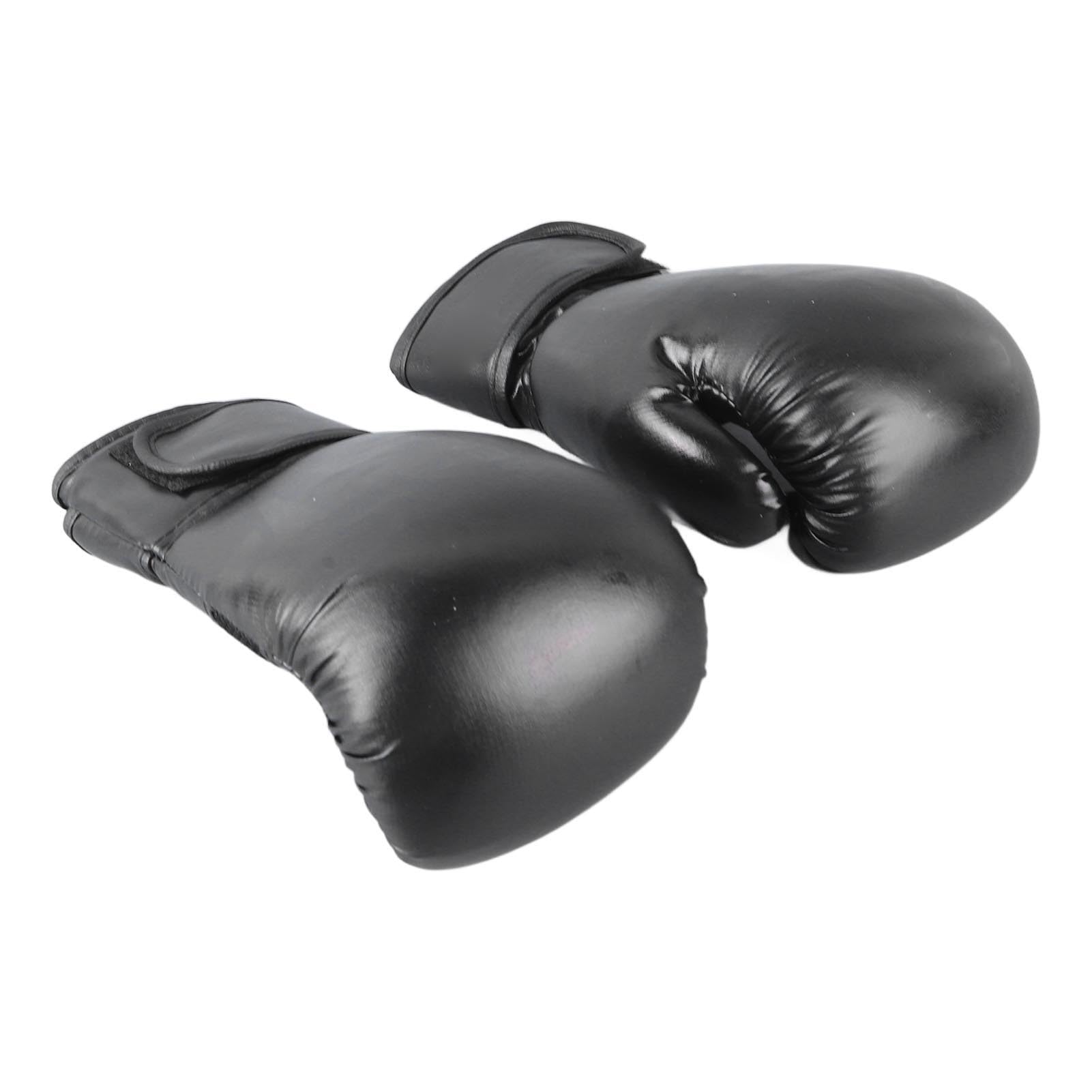 

Kickboxing Gloves, 8oz Black PU Punching Bag Gloves for Sports