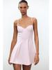 2025 Women's Spicy Girl Backless Slimming Sleeveless Short Dress, European & American Style