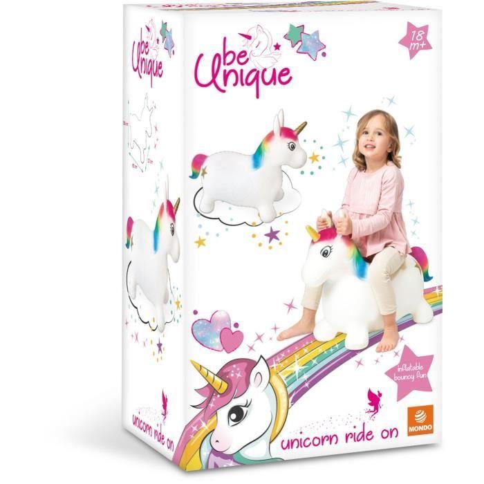 Ballon sauteur Licorne MONDO - PVC - Longueur 65cm - Pour enfants dès 18 mois