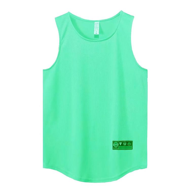 Unisex Solid Color Sleeveless Tank Top - Summer Fitness & Basketball Shirt