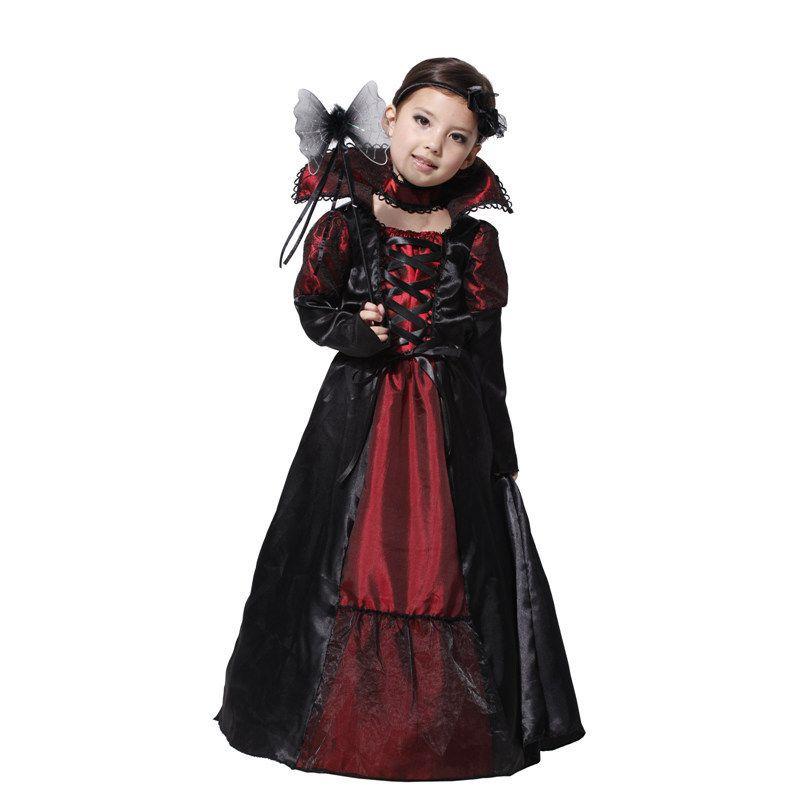 Enchanting Vampire Maxi Long Dress For Girls Perfect For Halloween Witch Parties