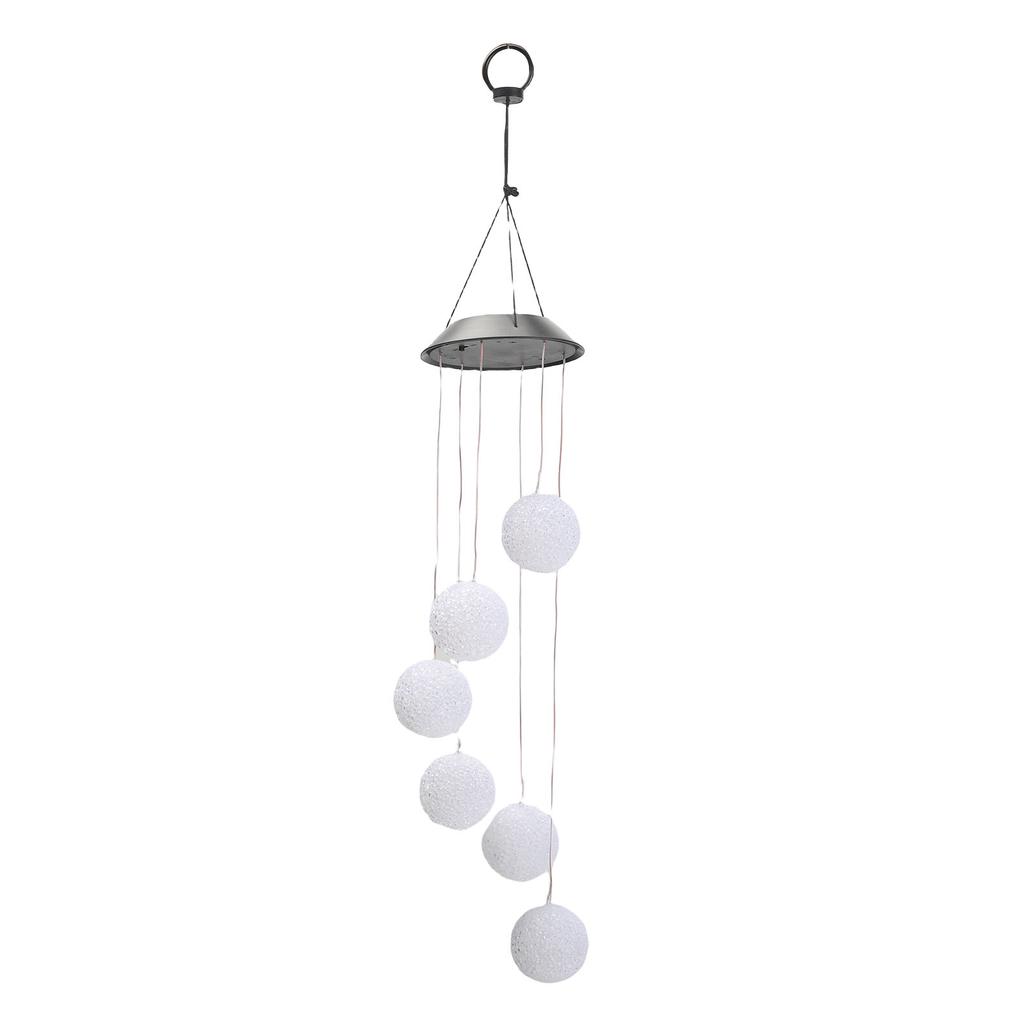 Solar Wind Chime Light Rain Proof LED Color Gradient Smart Light Sensing Decor Hanging Wind Chime Lamp for Outdoor Ball