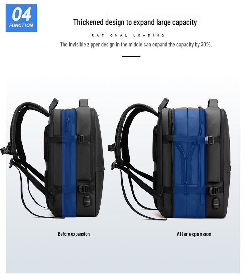 Stilvoller Unisex Business- & Reiserucksack - Wasserdicht, Großes Fassungsvermögen, Ideal für Laptops & Schule