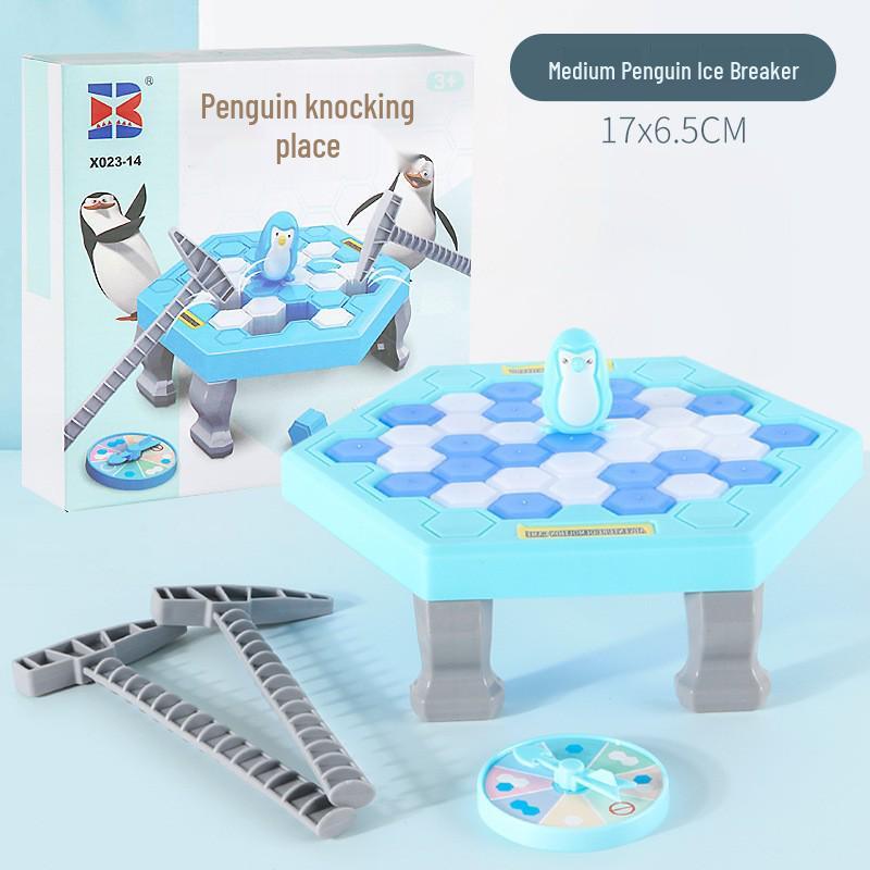 Penguin and Dinosaur Ice Knock Challenge: Educational Parent-Child Game