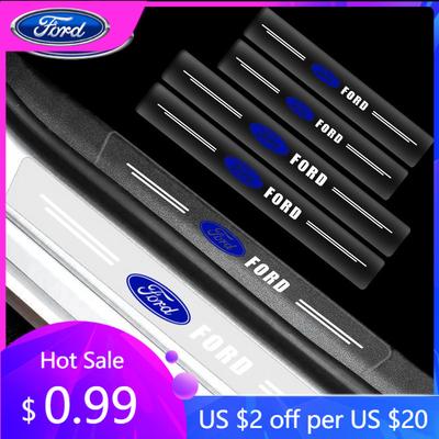 Car Sticker Ford Car Accessories Transparent Car Threshold Protection Sticker For Ford Focus 2 3 Mondeo Fiesta Kuga Ranger Escor
