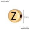 CARLIDANA Gold Plated Stainless Steel 26 Letter Charms Set Heart Bubble Initial A-Z Alphabet Letter Pendants for DIY Jewelry