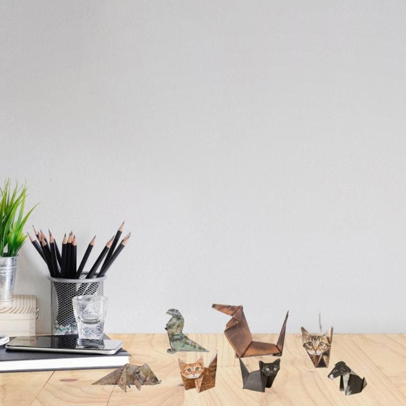 Set de activități creative pliabile cu pisici, câini și dinozauri din hârtie realizate manual Pentru copii, adulți și iubitori de animale Cadou Proiecte de artizanat Decorațiuni