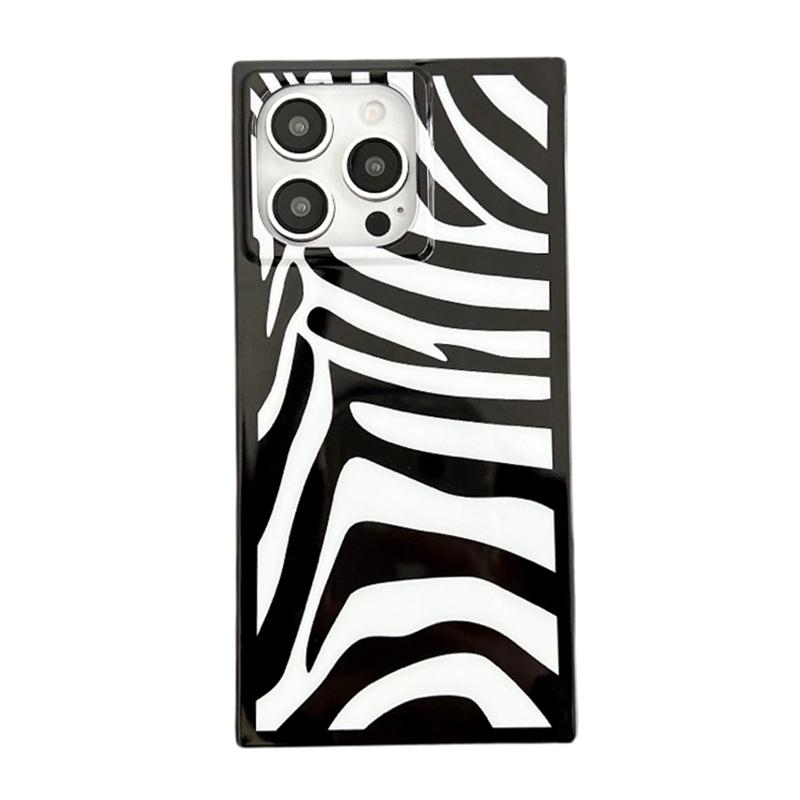 Cow Stripe Pattern Glossy Back Cover For For Iphone 13 14 1 16 17 Pro Max Phone Case