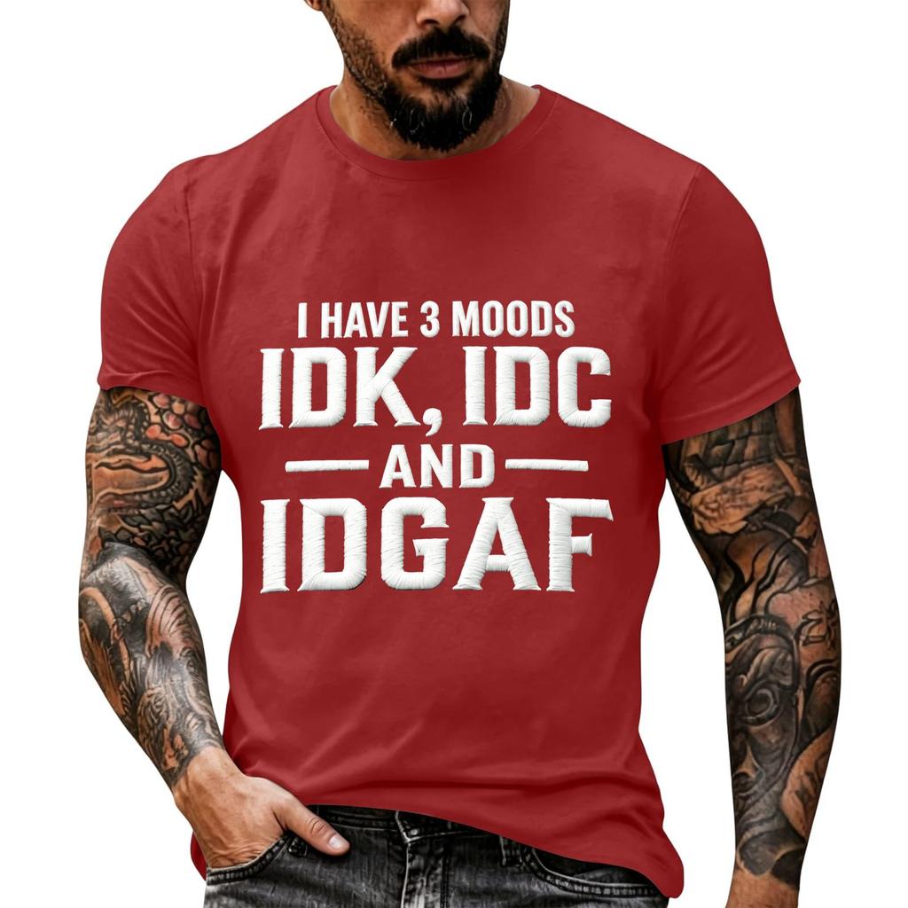 Unisex Funny Casual Neck Short Sleeve T-Shirt