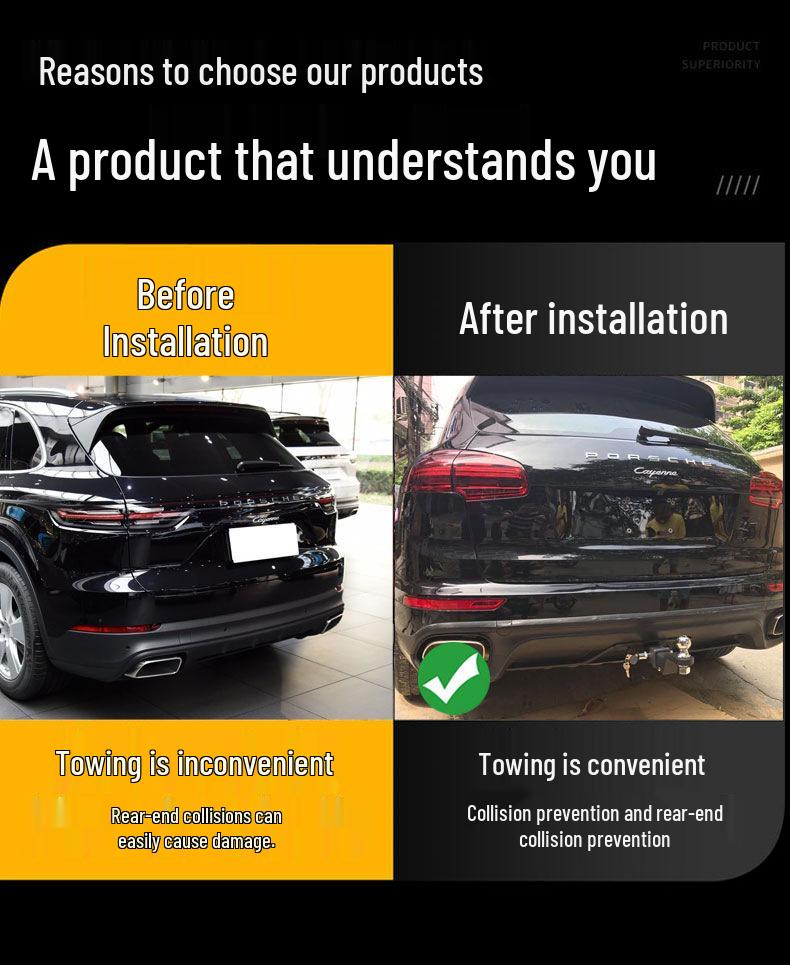 Porsche Cayenne/Touareg/Q7 Rear Tow Hook for RV/Trailer/Motorcycle