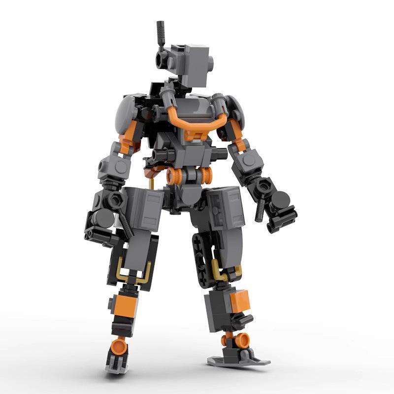 Assembled Building Block Mini Agent Orange Mecha Robot Model M Compatible With Lego Creative Assembling Series