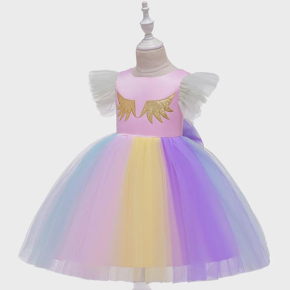 Dětské síťované princeznovské šaty s jednorožcem - Sváteční kostým