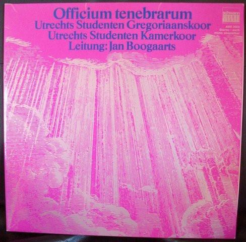 Виниловая пластинка UTRECHTS STUDENTEN GREGORIAANS KOOR Officium Tenebrarum AMS2603 Schwann Musica 1977 Германия Классика Б/У
