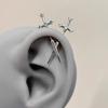 Schwertförmige Kreuzohrringe für Damen Herren Punk Zirkonia Schwebendes Helix Piercing Ohrknorpel Schmuck Partnergeschenke