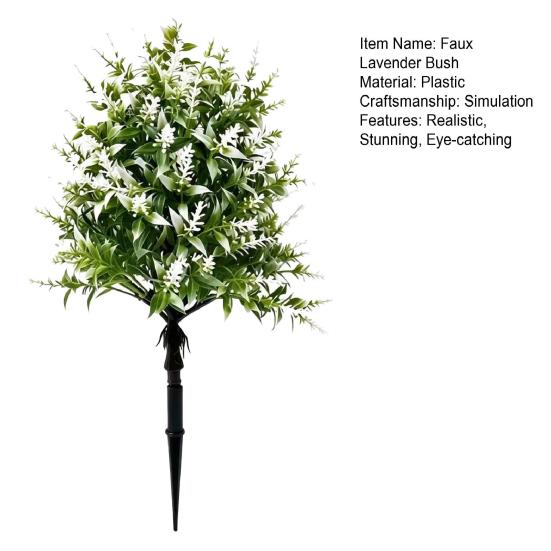 Artificial Lavender Topiary Ball Tree UV Resistant Fake Lavender Shrub Bushes with Stake Realistic Fake Plants for Home Wedding Patio