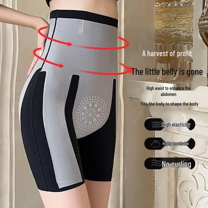 Women's High-Waist 8D Abdomen & Hip Lifting Safety Shorts, Summer Thin Design, Plus Size Available