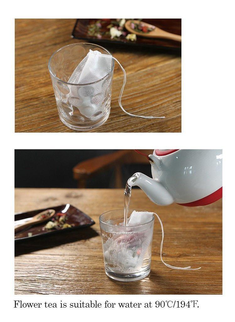 CUGBO Tea Bags, Tea Bags, Dashi Bags, Condiment Bags, Dashi Filter Nuts, Coffee, Tea, Unbleached, Disposable, Convenient (200 Bags)