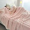 Fluffy Soft Blanket Queen Size - 250x230cm Beige Soft Fluffy Warm Bed Blankets Bed, Camping, Picnic, Travel Lightweight Blanket