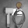 Wall-Mounted Stainless Steel Multifunctional Bathroom Hair Dryer Holder