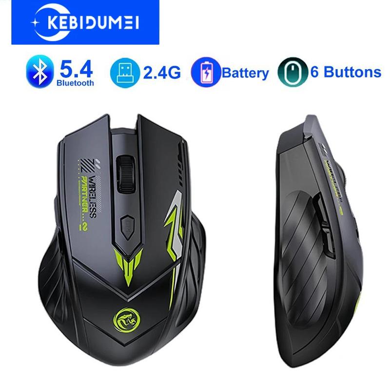 2.4G Trådløs Mus Bluetooth 5.4 Mus Dual-Mode Oppladbare Mus 1600 DPI Kontormus Gamingmus For PC Bærbar PC