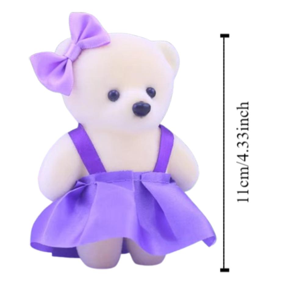 10pcs/set Plush Doll Bear Plush Foam Toys Foam Bear Cartoon Bouquet Doll Graduation Gifts