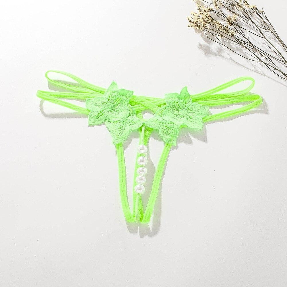 Thongs Dame Massasje Tråd Truser Sexy Undertøy Erotisk Tilbehør Undertøy Gjennomsiktig G- String