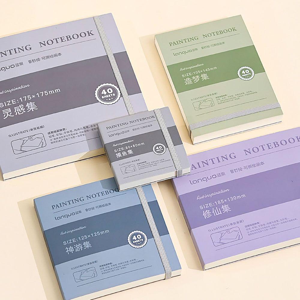 

Inspiration Record Sketchbook Tearable Notebook Small Blank Book A-80x80mm