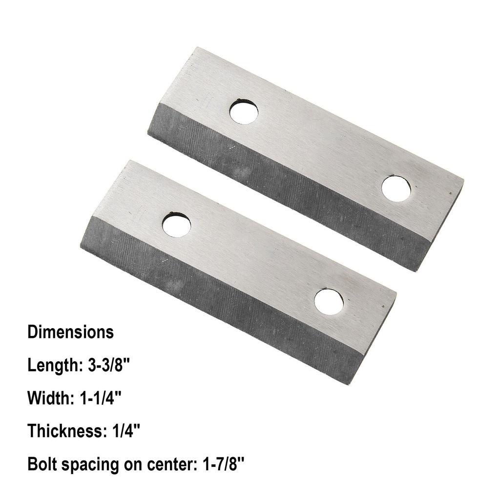 781-0490 Shredder Chipper Blade Replacement for 240640 240645 Fits OEM 981 781 with 3 3/8 Length 1/4 Width 7/8 Center Bolt