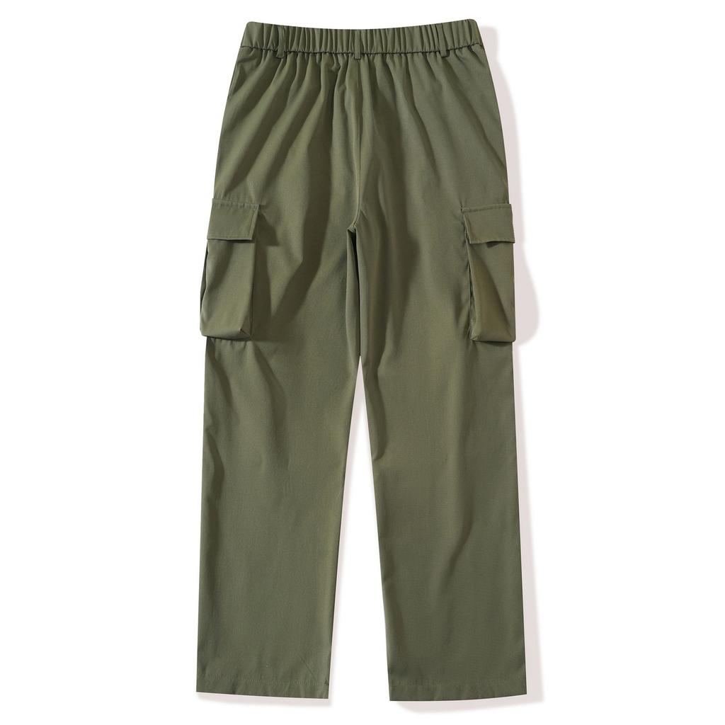 Men's Casual Pants With Multiple Pockets And Straight Leg Work Pants