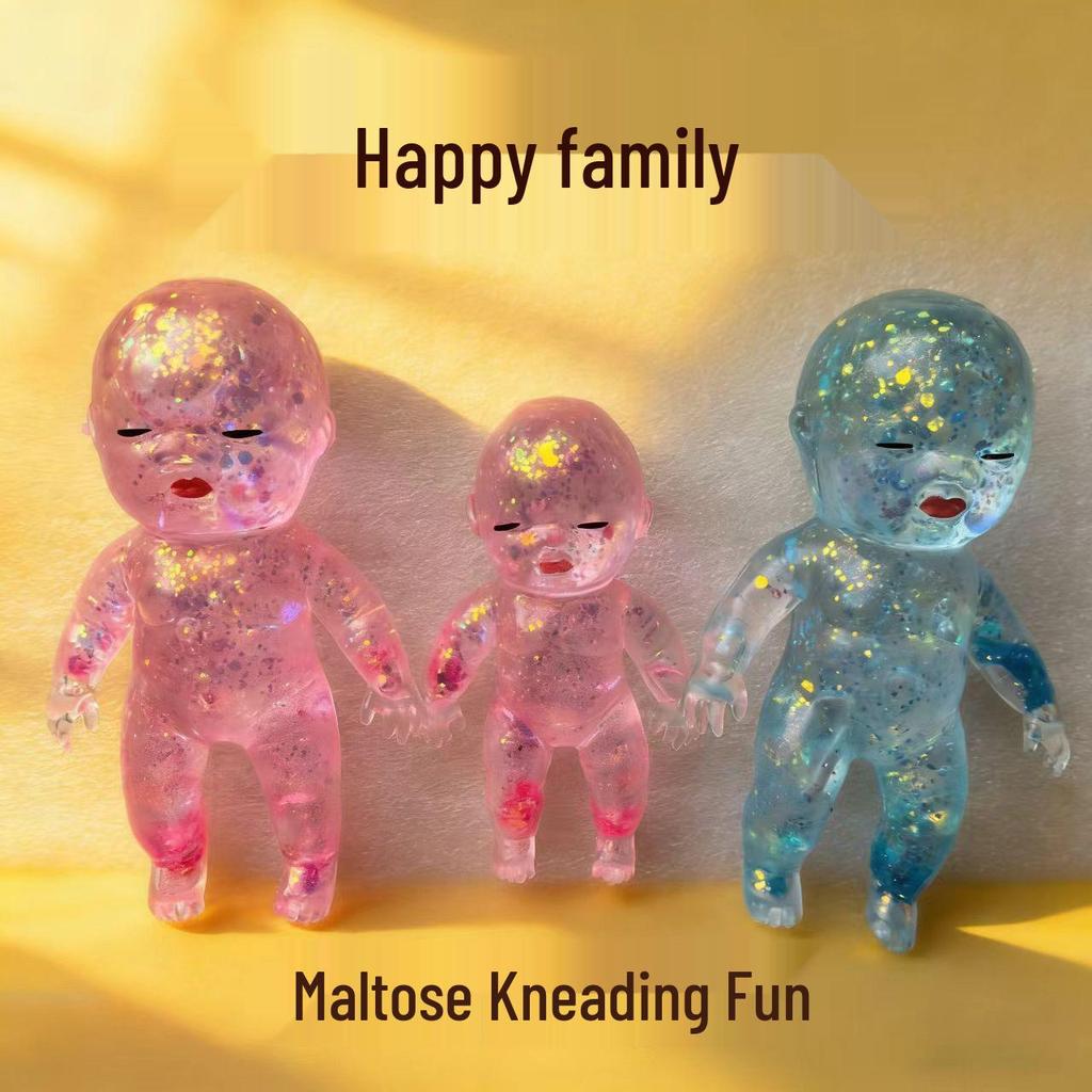 Crystal Decompression Doll: Natasha Squeeze Toy - Slow Rebound Black Figure
