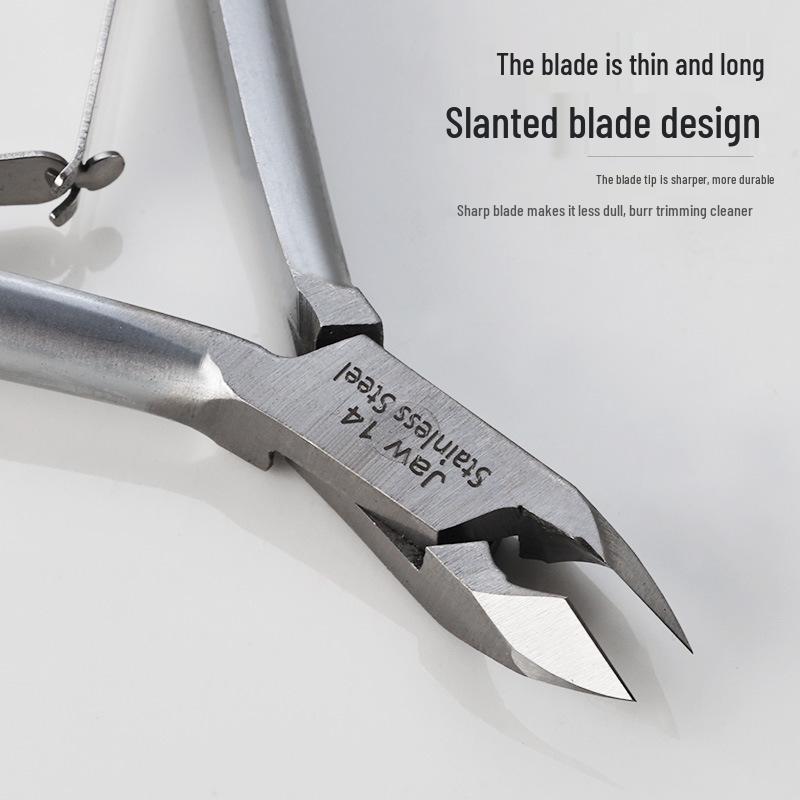 EasyCut D-03 Silver Stainless Steel Cuticle Nippers - Manicure Pliers for Nail and Hangnail Care