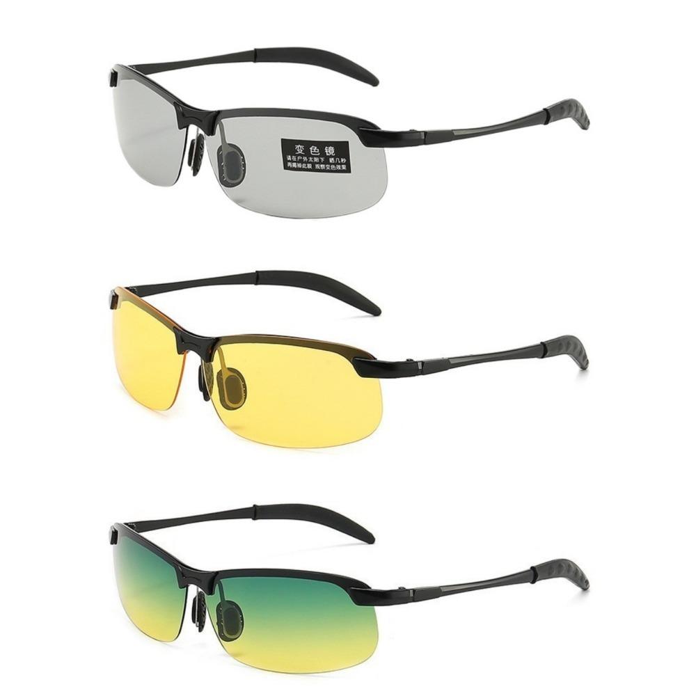 3PCS Men Sunglasses Photochromic Driving Outdoor Sun Glasses for Men Day Night Version Fishing Hiking Eye Wear