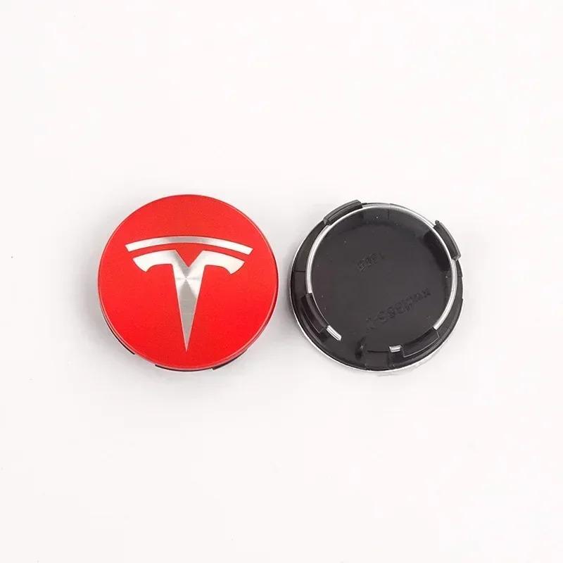 4pcs 56mm for Tesla Car Center Hub Caps Wheel Covers Model 3 Y S X Roadster P75D P85D P90D P100D Badge Exterior Accessorie