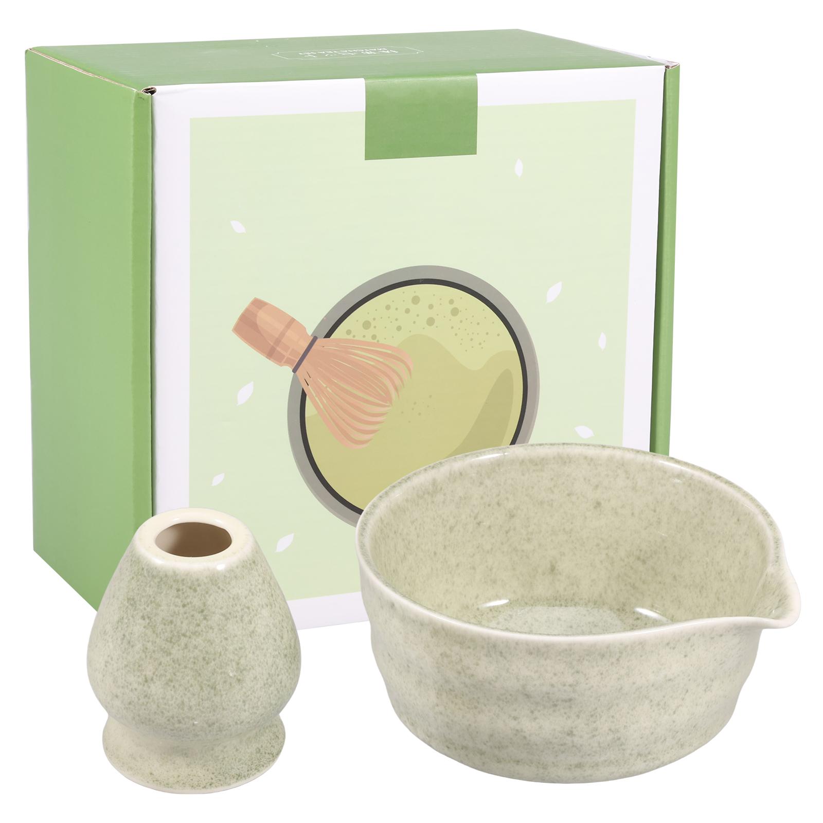 Japanese Matcha Tea Set Safe Bamboo Whisk Teaspoon Tea Sets Matcha Bowl Matcha Whisk Holder for Tea Lovers Gift Tea-Making Tools