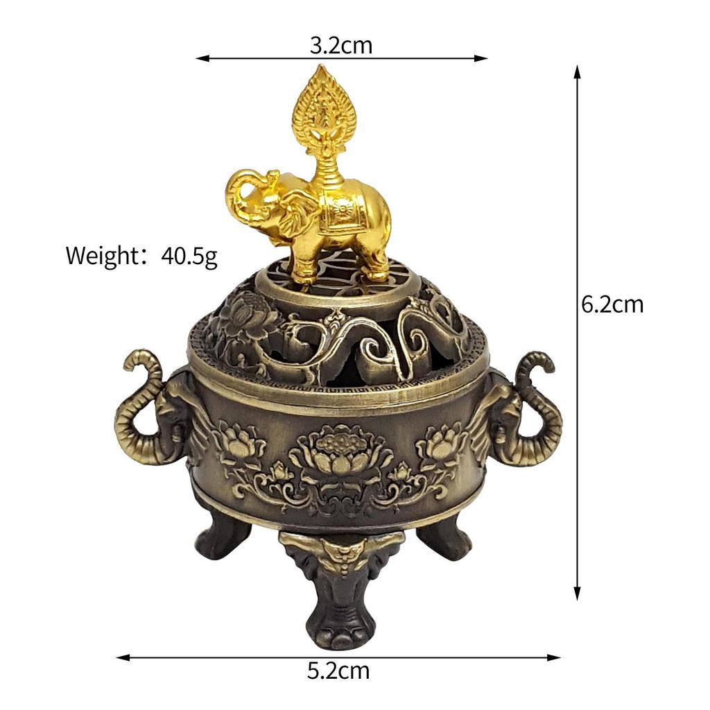 Auspicious Clouds Alloy Incense Burner - Pipa Teapot Lotus Design for Indoor Aromatherapy