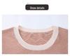 Stylish Ice Silk Short-Sleeve Knit Top for Middle-Aged Women