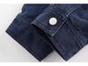 Men's Retro Blue Detroit Workwear Jacket - Heavyweight Spring/Autumn Color Block Lapel Outerwear