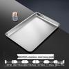 Food-Grade 304 Stainless Steel Rectangular Roasting & Serving Tray