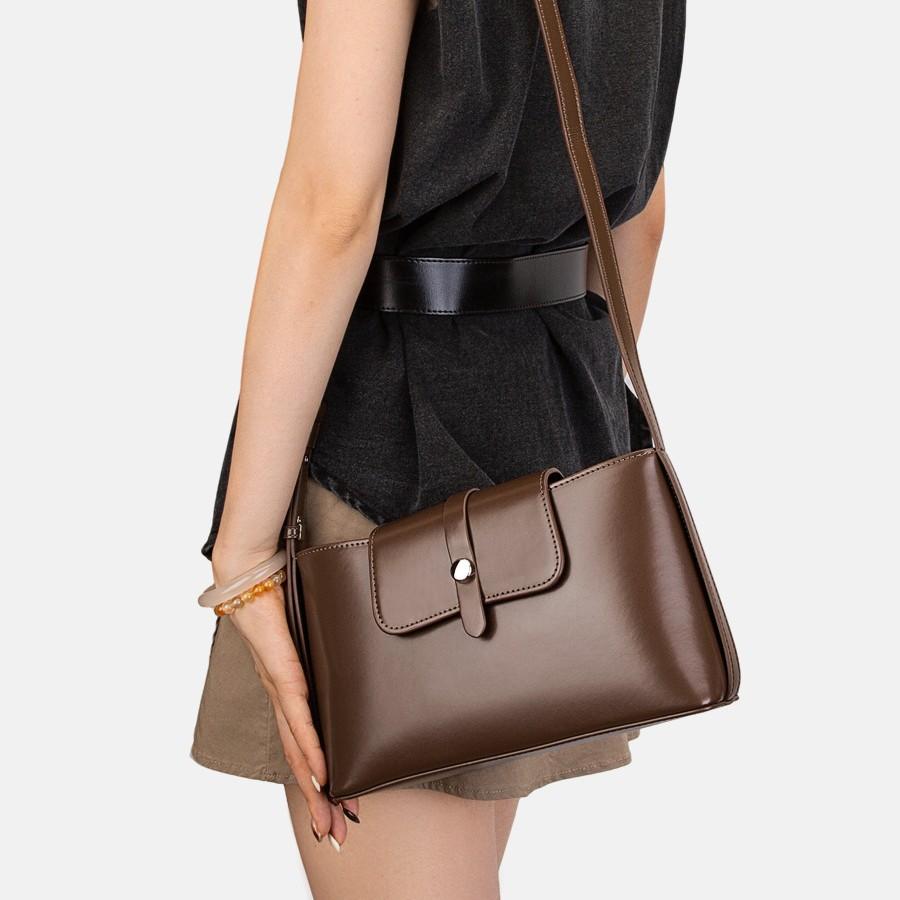 Leather Shoulder Commuter Women'S Bag Temperament Underarm Handbag Versatile Bag