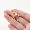 50/100pcs 14K 18K Gold Color Plated Brass Hole 2 3 4mm Round Beads Spacer Beads Bracelet Diy Jewelry Accessories