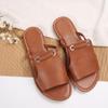 Women's Plus Size New Summer Flat Open Toe Woven European American Casual Outdoor Slide Sandals