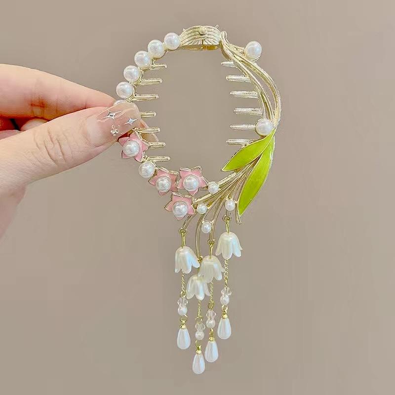 Women's Tassel Rhinestone Hair Clip Exquisite Glitter Maruko Headband Hair Clip  Valentine's Day Gift For Girlfriend Wife